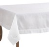 SARO LIFESTYLE 6300.W70140B Rochester Collection Hemstitched Border Tablecloth 70" x