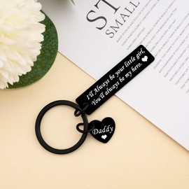 FAFQBING Fathers Gifts for Dad from Daughter Best Dad Ever Keychain Happy Father’s Day Gift Ideas for Father Daddy Christmas Birthday Gifts Stocking Stuffers Christmas In July Present-my hero