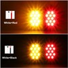 Partsam 2Pcs Double Led Trailer Tail Lights Horizontal Mount Dual