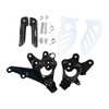 Motorcycles Black Front Rider Foot Pegs Footrest Bracket Fit For