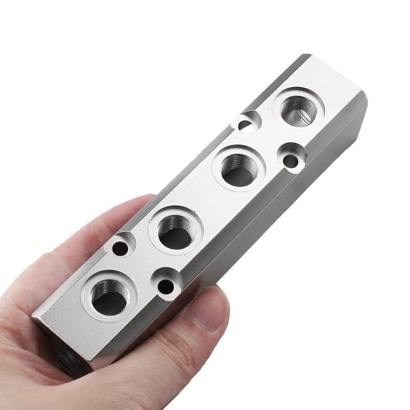 LDEXIN 4 Way Pneumatic Manifold Air Distribution Block, Compressed Air