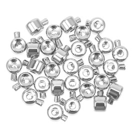 TEHAUX 30pcs Bright Crimp Beads DIY Jewelry Making Kit Beads Charm Crimp for Jewelry DIY