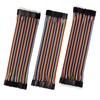 120pcs Multicolored Dupont Wire,Jumper Wires,Dupont Breadboard Ribbon Cables,40pin Male to