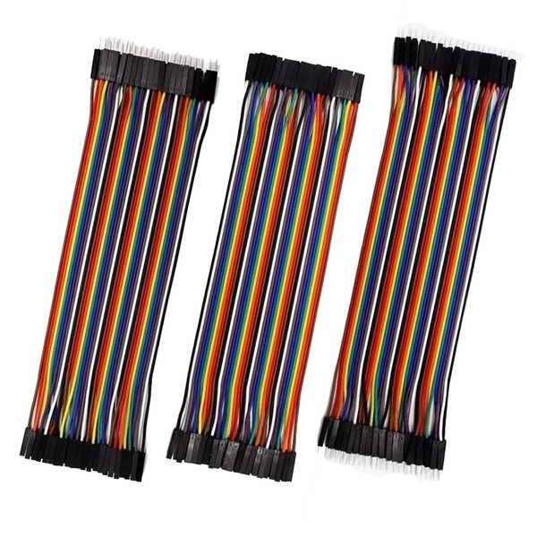 120pcs Multicolored Dupont Wire,Jumper Wires,Dupont Breadboard Ribbon Cables,40pin Male to
