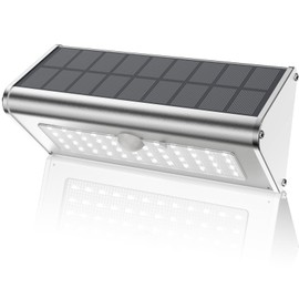 Super Bright Solar Lights Outdoor IP65 Water Proof, 1100 Lumens Wireless LED Motion Sensor Light, Aluminum Metal Housing Security Lights Flood Wall Lights, 1 Pack (Daylight)