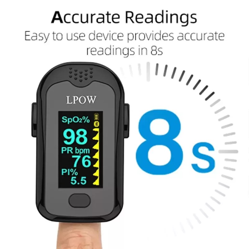 LPOW NEW LPOW A340B Fingertip Pulse Oximeter Blood Oxygen Saturation