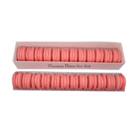 Macarons Gift Box of 24 - Strawberry French Macarons, Gourmet Cookie Gift Box, Macaroon