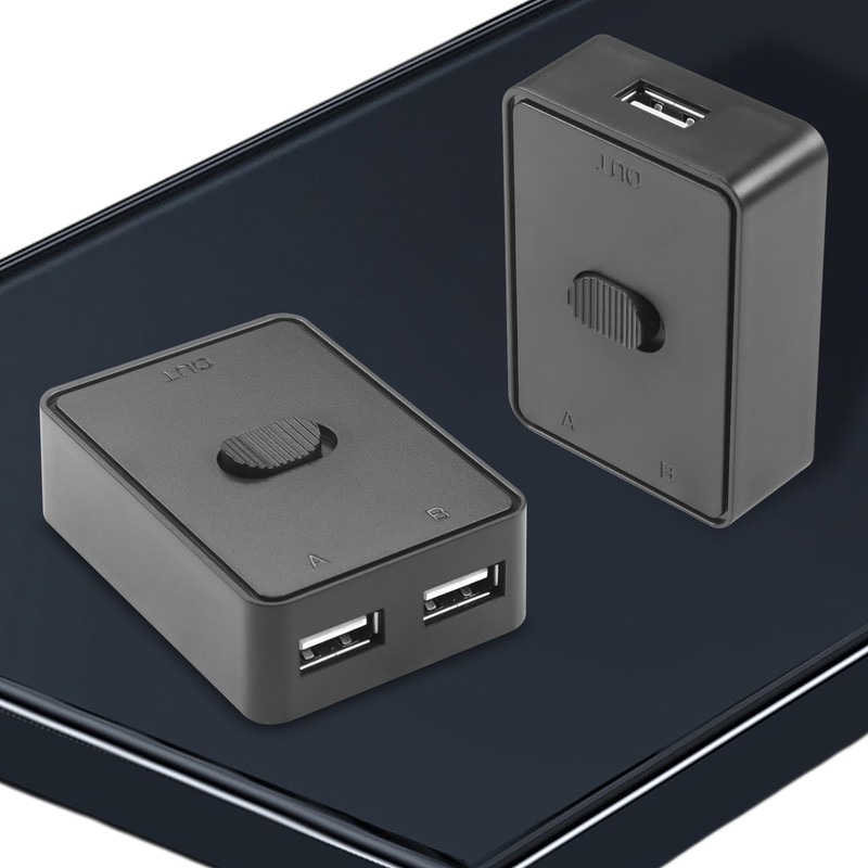 CERRXIAN USB 2.0 Switch Adapter, USB KVM Switch Adapter, Bi-Directional