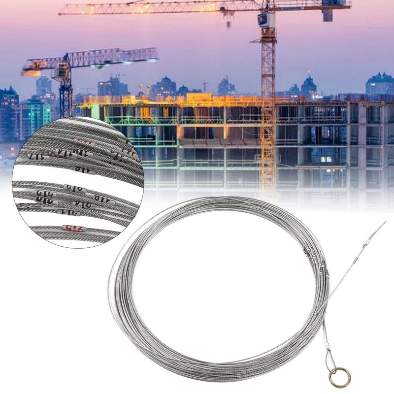 Steel Wire Measuring Rope Good Flexibility Sturdy Steel Rope Measuring