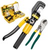 YUZES Hydraulic Crimping Tool and Cable Cutter, 12 AWG to