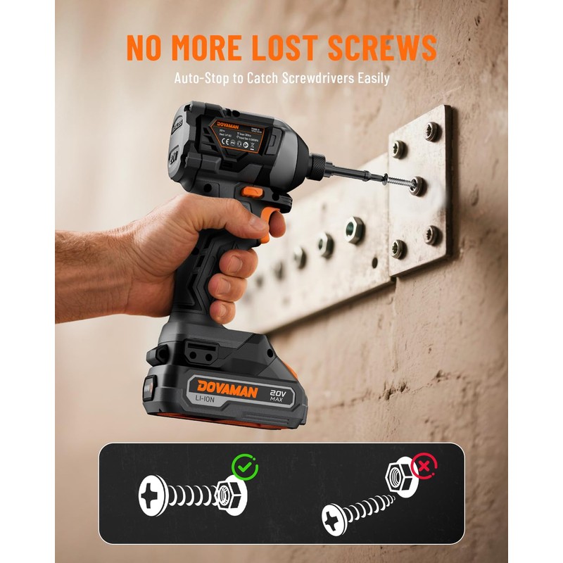 TITANCE X7 20V Brushless Impact Driver, 1/4'' Hex Compact Cordless
