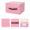 ANMINY Storage Bin with Lid Storage Boxes with PU Leather