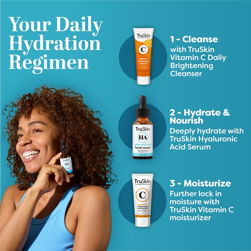 TruSkin Hyaluronic Acid Serum for Face – 7 Ultra-Hydrating Ingredients
