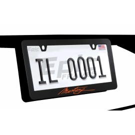 EpicFrames Orange Vintage Mustang / GT License Plate Frame Premium Anti-Rust Metal
