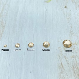 Xinhongo 10000pcs 3mm Resin Flatback Rhinestone Champagne Round Flatback Rhinestones for Crafts, Bling Glitter Diamond Stone Rhinestone for Bottles, Tumblers, Nail Art, Clothes Shoes