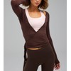 Ballet Wrap Tops for Women Y2k Long Sleeve Pilates Coquette