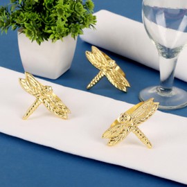 Gold Napkin Rings Set of 12 - Lightweight Metal Napkin Holders for Weddings, Banquets, Dinner Parties, Holidays, Special Events, Thanksgiving & Everyday Elegant Table Décor - ALPHA Living HOME