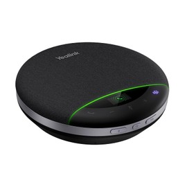 Yealink Bluetooth Speakerphone SP96 Support Daisy-Chain 26H Talk Time Teams Certified 65mm Conference Speaker and 6 Microphones Smart AI Noise-Canceling 5m Voice Pickup Radius 1.2m USB C/A 400g