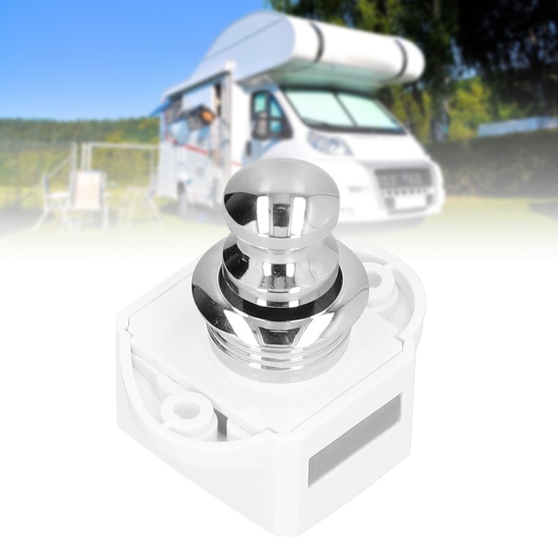 Push Button Catch RV Cabinet Latch Knob Keyless ABS for