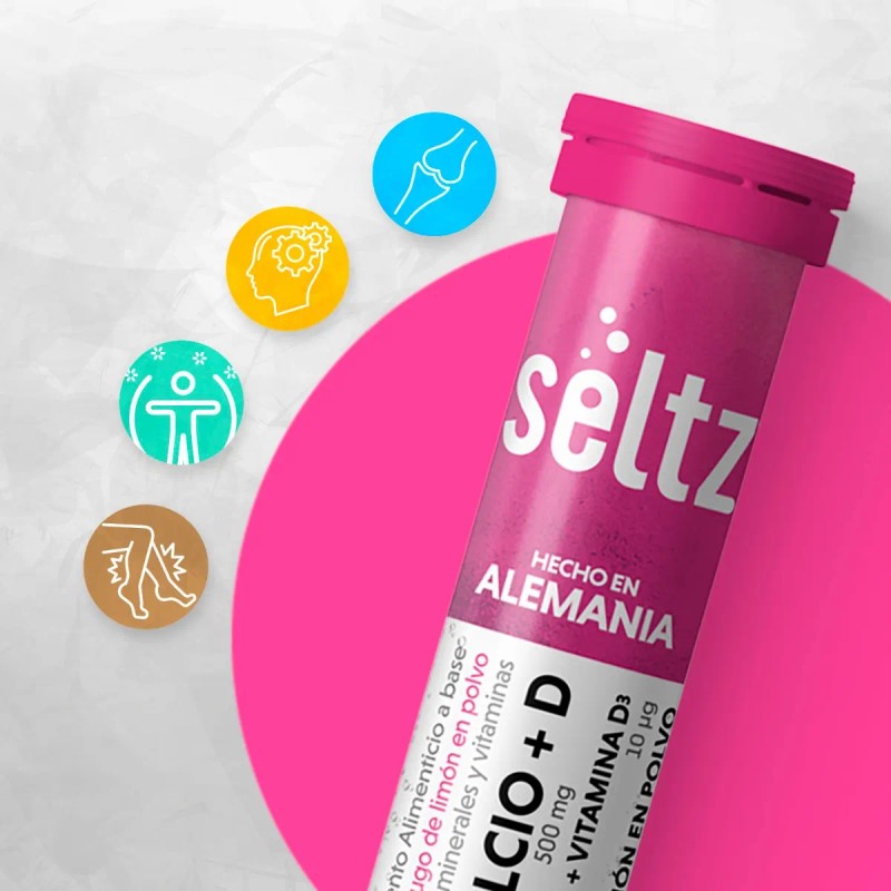 Calcio + Vitamina D 3 Pack Seltz Tabletas Efervescentes