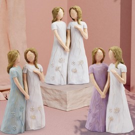 Sisters Gifts from Sister - Sister Birthday Gift Ideas, Sister Gifts, Gifts for Sister, Soul Sister Gifts for Women, Big Sister Gift - My Sister My Friend Walk with Me - Sister Gift Statues (Purple)