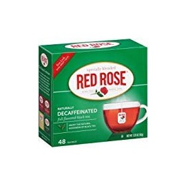 Red Rose Naturally Decaffeinated Tea - PACK OF 6