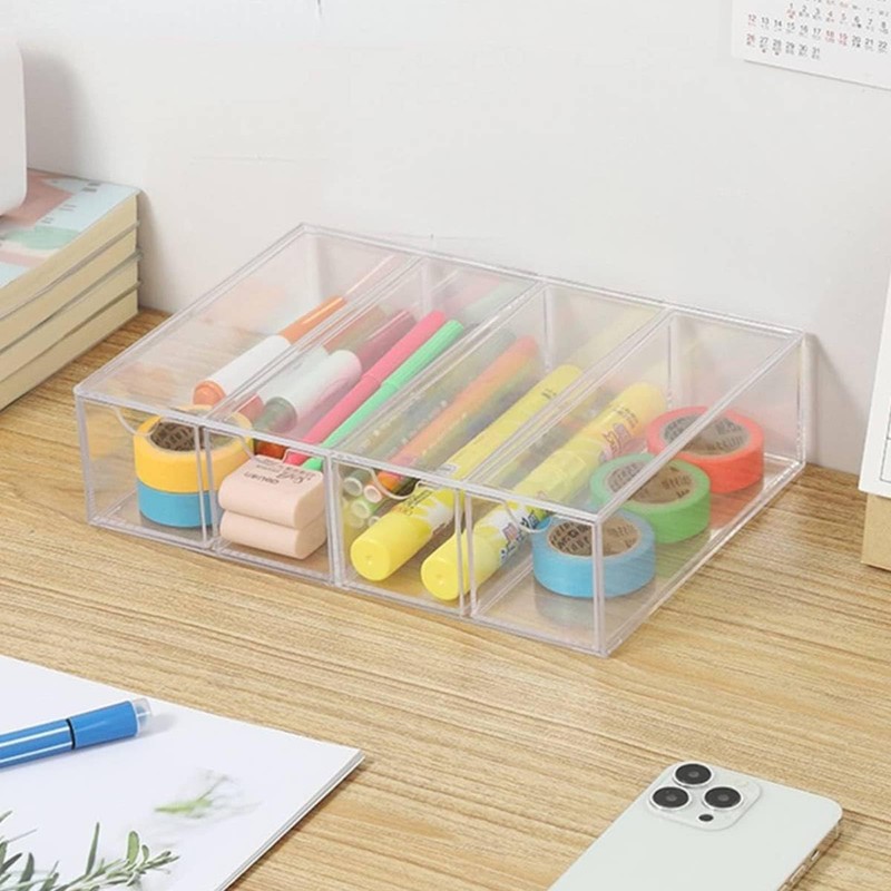 Gttyowyin 4 Drawer Clear Stackable Acrylic Sunglasses Storage Organizer for