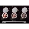 Unbranded ๊Folding Travel Round Mirror LED Light Beauty Makeup Mirror