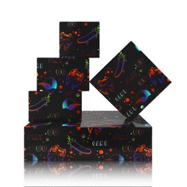 Gaming Wrapping Paper,Gamer Black Gift Wrap Paper 4 Sheets,Skateboarding Hats Gamepad Controller Gift Wrapping Paper for Birthday Video Game Theme Party Gift Wrapping Boys Girls Kids Game Lover