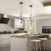 Vloitgol Black Pendant Light,4000K Modern LED Pendant Lights Kitchen Island,Adjustable