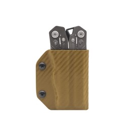 Clip & Carry Kydex Multitool Sheath for GERBER TRUSS ~ Made in USA (Multi-tool not included) Multi Tool Holder Holster (Carbon Fiber Brown)