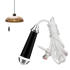 1 Pcs Bathroom Light Pull Cord,Pull Cord Light Switch Bathroom with 150Cm Nylon Pull String,Bathroom Light Pull Cord for Bathroom Bedroom Light and Fan Switches.