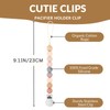 BebeBiu 2 Pack Pacifier Clips, Silicone Pacifier Clip for Baby