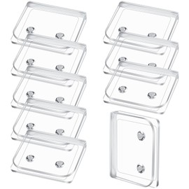 Yalikop 8 Pieces Shower Curtain Clips Splash Guard Holder Clear Adhesive Windproof Splash Clips to Keep Water in Shower to Wall for Indoor Liners Curtains