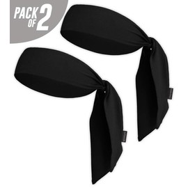 Tie Headbands - Ninja & Karate Head Ties for Kids, Men, Women & Pirates - Sports Head Band, Athletic Sweatband, Bandana for Tennis, Basketball, Softball, Running & Workout - Sweat Wicking Hair Wrap