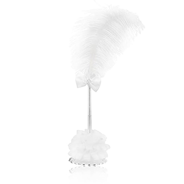 Ostrich Feather Pen, Feather Signing Pen with Metal Holder Pen