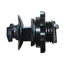 Electric Fence Co. Post Insulator Round Screw On Black 25 Pack