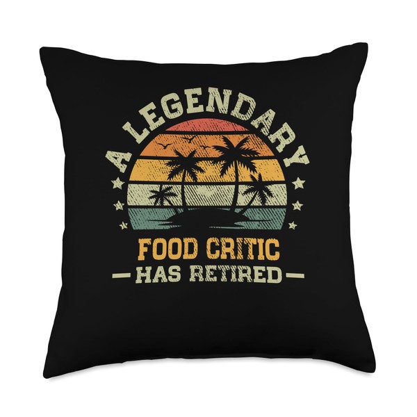 Sunset Retirement A Legendary Food Critic Has Retired Throw Pillow
