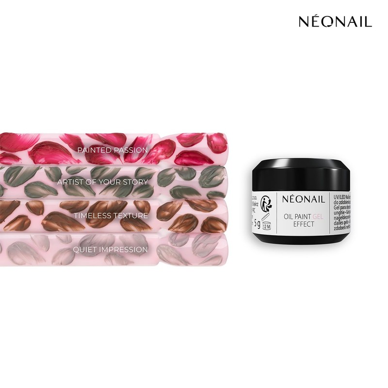 NÉONAIL Oil Paint Gel Effect - Grey - Quiet Impression