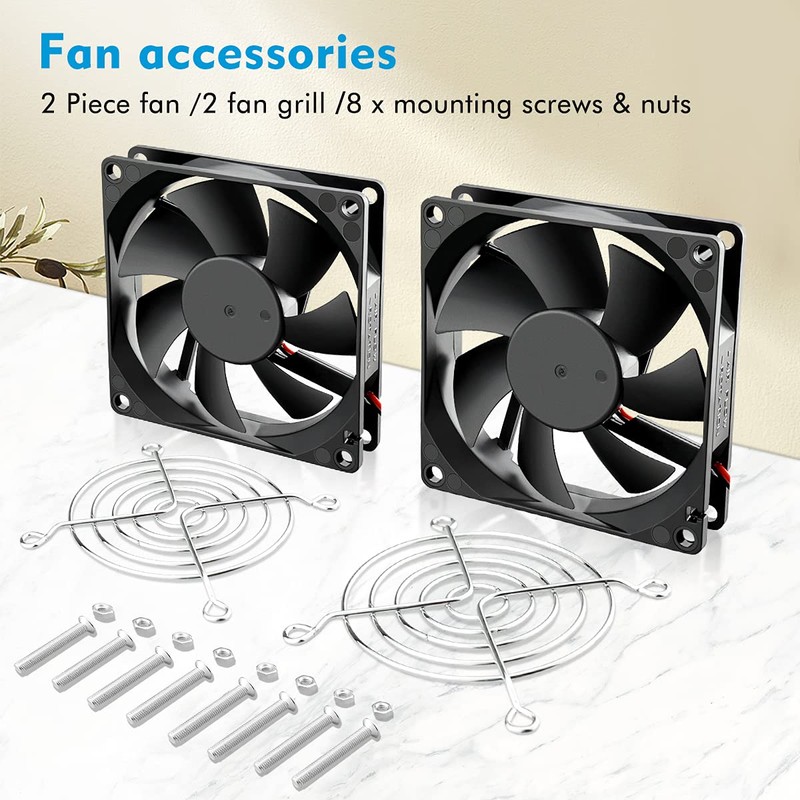 Wathai 80mm 24V DC Cooling Fan 2Pin 24Volt 80mm x