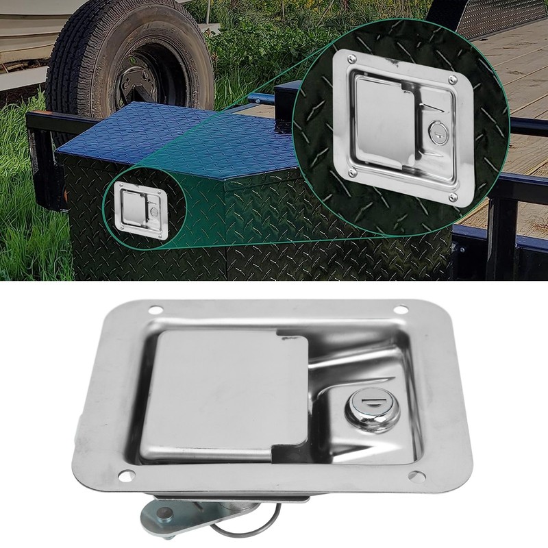 Toolbox Latch Flush Mount Locking Paddle Latch with 2 Keys