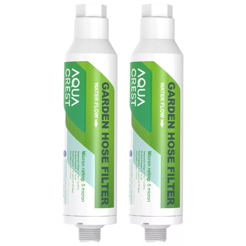 AQUA CREST Garden Hose Water Filter, for Organic Gardening, Farming,
