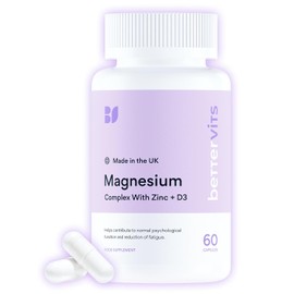 Bettervits Triple Magnesium Glycinate Complex, Malate, Citrate | 60 Caps