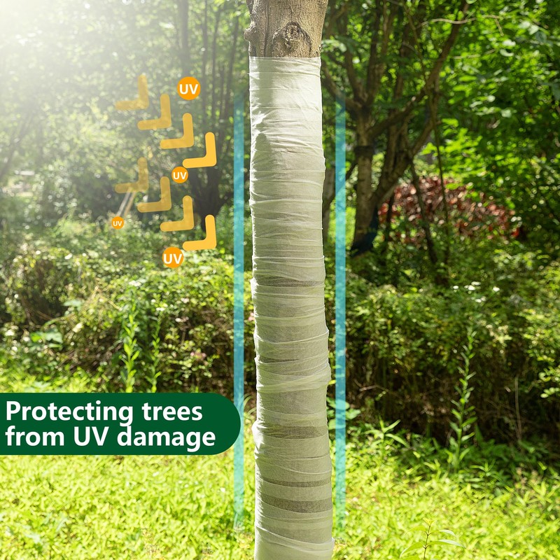 Adnee 115 Ft Sun Protection Tree Wrap-Breathable Tree Trunk Sun