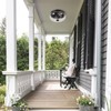 Rosient Motion Sensor Outdoor Ceiling Light, Black Modern Design Ceiling
