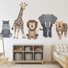 Large Safari Animal Wall Decals, Nursery Wall Decals, Jungle Wall