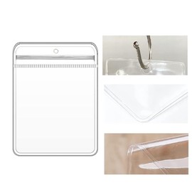 100pcs Clear PVC Transparent Zip Lock Jewelry Bag with Hang Hole Plastic Small Size Dust Proof Airtight Pouch Zipper Bag Self Seal Packing Pouch Organizer Storage Bags for Rings Earrings 2.7x3.9in