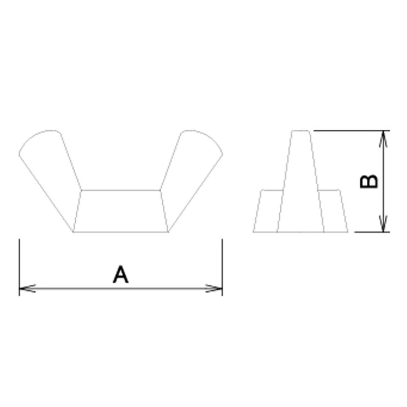 DAIDOHANT 10184648 Uniqlo Wing Nut [Iron] (Standard) M5 x Width