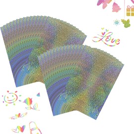 100PCS Glimmer Hot Foil, Metallic Variety Beautiful color Toner Reactive Foil, 7.9x11.4inch Hot Stamping Foil,Foil by Laser Printer and Laminator Toner Reactive Foil for Scrapbooking Paper Crafts