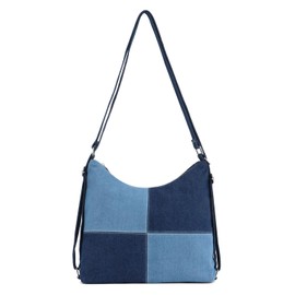 Syrads Women Denim Hobo Bags for Women Retro Shoulder Bag Tote Casual Bags Denim Shoulder Bags,Blue